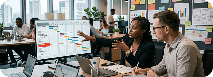 Technical project management and agile sprint planning — offshore engineering team Nigeria