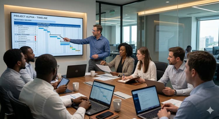 Mid-sized and large companies with a defined project.